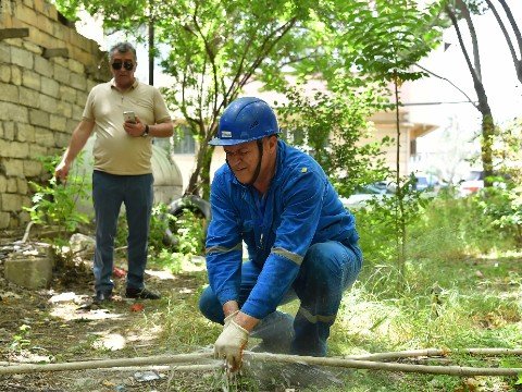 Nəsimidə sudan qeyri-qanuni istifadə halları aşkarlanıb - FOTOLAR