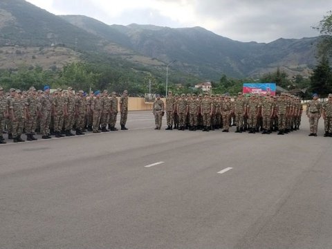 Hərbi vəzifəlilərin təlim toplanışı davam edir - VİDEO