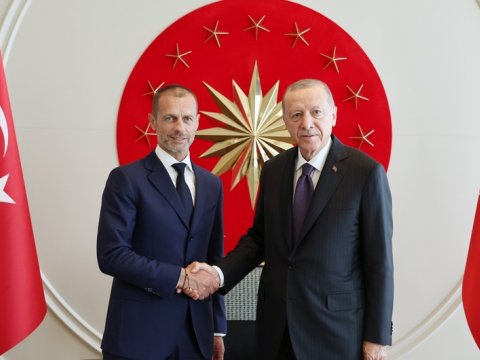 Ərdoğan UEFA Prezidentini qəbul etdi
