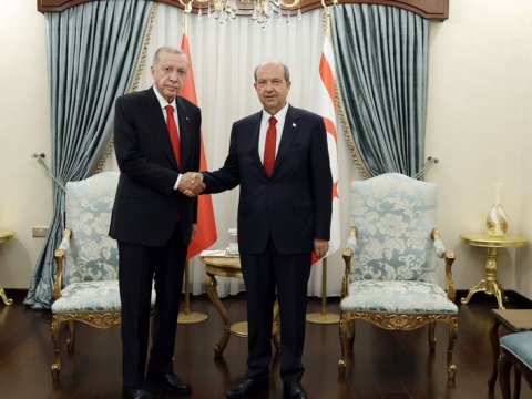 Ərdoğan Şimali Kipr Prezidenti ilə görüşüb