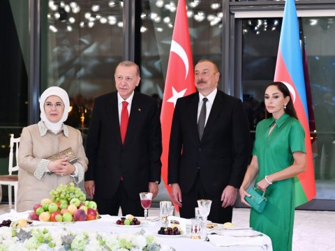Bakıda Ərdoğanın şərəfinə ziyafət verildi - FOTOLAR+VİDEO