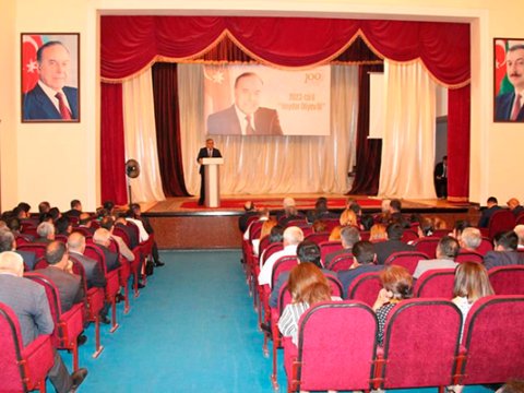 Goranboyda Heydər Əliyevə həsr olunan konfrans - FOTOLAR