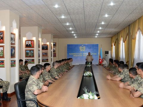 TTM-də hərbçilərlə görüş keçirilib - FOTO