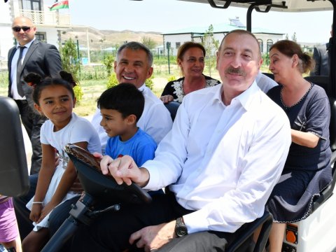 Prezident Minnixanovla birgə Ağalı kəndində - YENİLƏNİB 