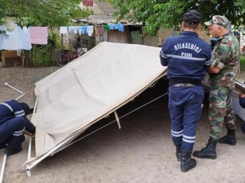 Qaxda selin fəsadları: Ev yararsız vəziyyətə düşdü - VİDEO