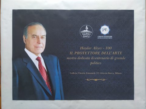 Milanda “Sənətin hamisi” adlı sərgi təşkil edilib - FOTOLAR