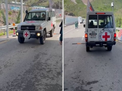 BQXK-nin maşınları Laçından keçərək Ermənistana getdilər