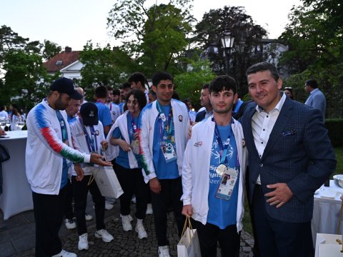 Berlində idmançılarımızın şərəfinə ziyafət verilib - VİDEO