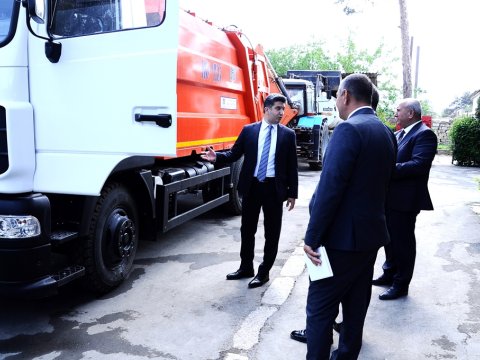 İcra başçısı yeni texnika və avadanlıqlara baxış keçirib - FOTO