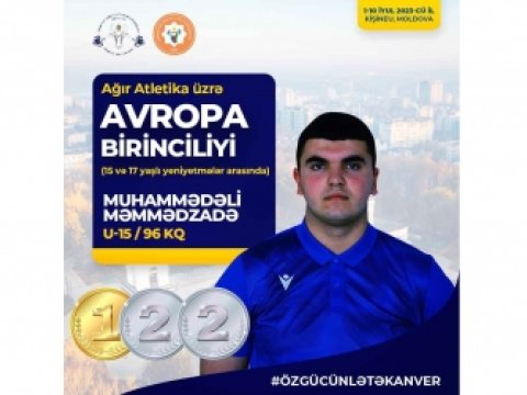 Atletimiz Avropada qızıl medal qazandı 