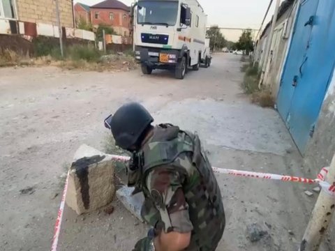 Sumqayıtda əl qumbarası aşkarlandı - VİDEO