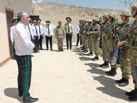 Baş prokuror Naxçıvanda hərbçilərlə görüşdü - VİDEO