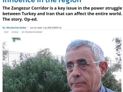 İsrailli professor Zəngəzur dəhlizinin geosiyasi əhəmiyyətindən yazıb