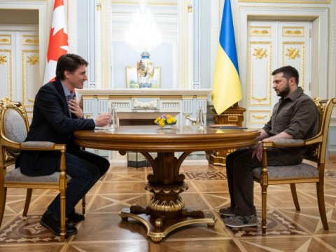 Zelenski Trüdo ilə görüşdü