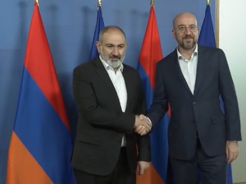 Şarl Mişellə Paşinyanın görüşü başladı - VİDEO