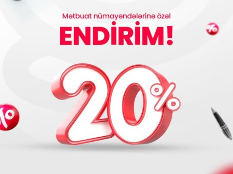 Mətbuat nümayəndələrinə özəl endirim!