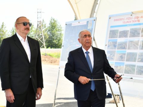Prezident Əhmədbəyli-Füzuli-Şuşa yolunda - YENİLƏNİB (FOTO)