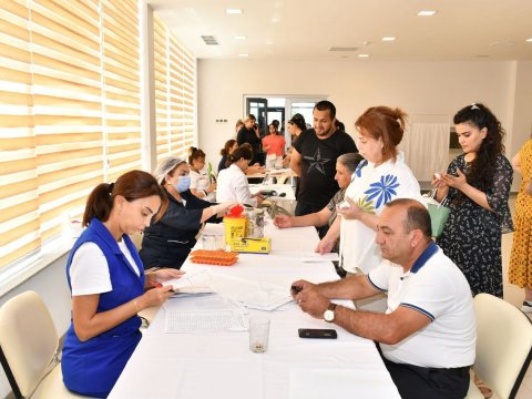 Abşeron rayonunda qanvermə aksiyası keçirilib - FOTOLAR