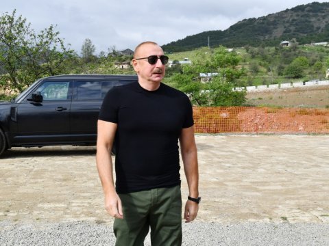 İlham Əliyev yenidən Şuşadadır - FOTOLAR