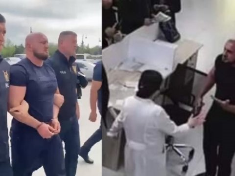 Qazinin çənəsini sındıran idmançı sürücünü də döyübmüş