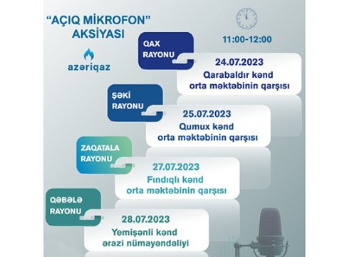 “Açıq mikrofon” daha 4 rayonda təşkil olunacaq