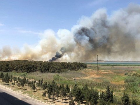 Ceyranbatana yaxın ərazidə yanğın söndürüldü - YENİLƏNİB