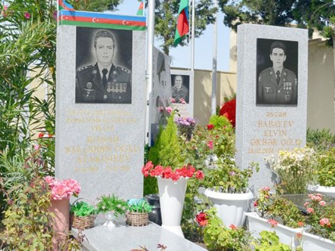 Şəhid Rəşad Atakişiyevin məzarı ziyarət edildi - FOTOLAR