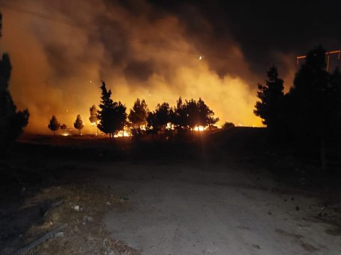 İcra başçısı yanğın olan əraziyə gəldi