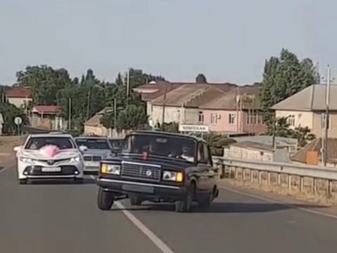 Toy karvanında avtoxuliqanlıq edən sürücü TUTULDU