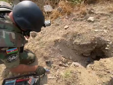 Ziya Bünyadov prospektində qumbara aşkarlandı - VİDEO