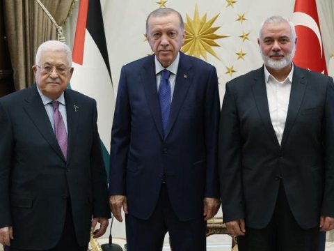 Ərdoğan Fələstin liderləri ilə görüşdü