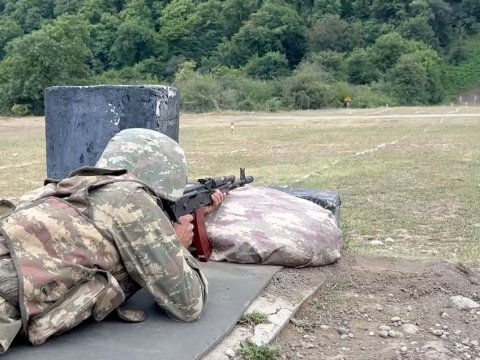 Kursantlar düşərgə toplanışına cəlb olundu - VİDEO
