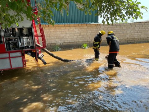 Bərdədə su basmış ərazidə son vəziyyət