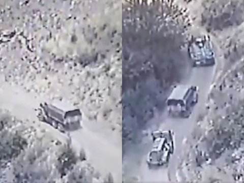 Separatçılar yenidən qanunsuz hərbi yüklər daşıyırlar - VİDEO