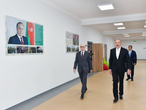 Şəmkirdə məktəb-liseyin yeni binası açıldı - FOTOLAR