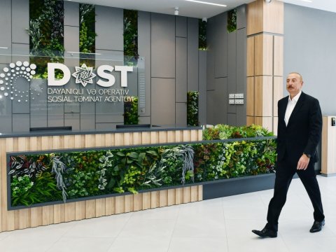 Prezident Bərdədə açılış etdi - FOTOLAR