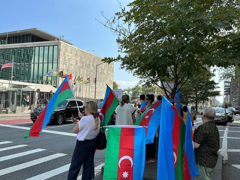 Diasporumuz ayağa qalxdı - BMT önündə ədalət tələb edilir (VİDEO)