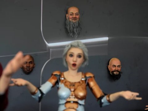 Rəsm çəkən, əməliyyat edən robotlar... - FOTOLAR