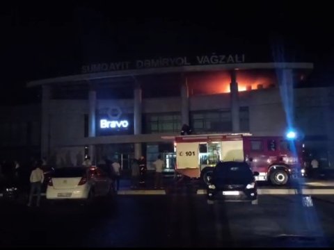 Sumqayıt vağzalındakı yanğın söndürülüb - YENİLƏNİB