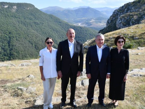 Prezidentlər və birinci xanımlar Şuşada - FOTOLAR