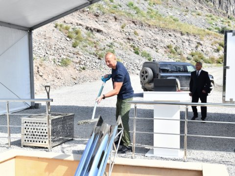 Zar kəndinin təməli qoyuldu - FOTOLAR