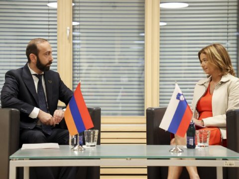 Ararat Mirzoyan Sloveniya XİN başçısı ilə görüşdü