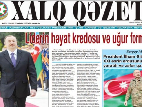 “Xalq qəzeti”nin 104 yaşı tamam olur 