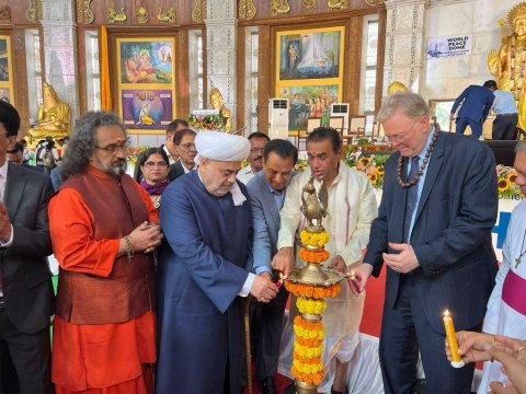 Şeyx Hindistanda G20 dinlərarası forumda - FOTO