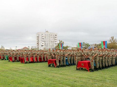 Hərbi təhsil müəssisələrində andiçmə mərasimləri keçirildi