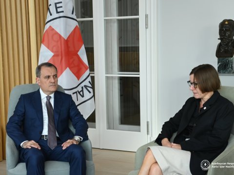 Ceyhun Bayramov BQXK-nin prezidenti ilə Ağdam-Xankəndi yolundan DANIŞDI