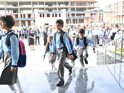 30 ildən sonra Füzuli şəhərində ilk dərs günü - FOTOLAR