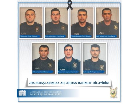 Bir gecədə 7 polisimiz şəhid oldu - FOTO