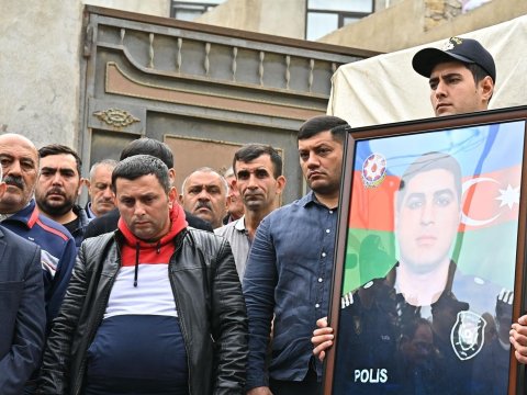 Təxribat nəticəsində həlak olan polis DƏFN EDİLDİ