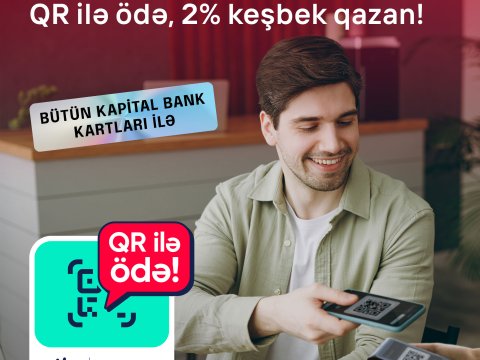 Birbank-ın yeni QR-kodla ödəniş üsulu 2% keşbek qazandırır